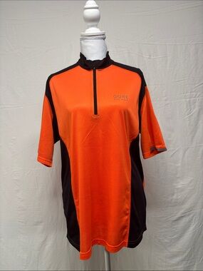 GORE Bike Wear Men's Orange and Black Short-Sleeve Cycling Jersey